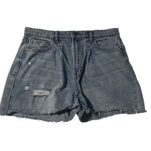Hidden Jeans Distressed Denim Shorts | Size 31 | High Rise Raw Hem